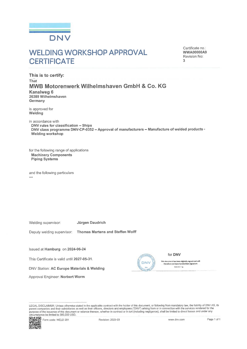 Zertifikat-DNV-Welding-Workshop